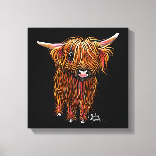 HiGHLaND CoW PRiNT ‘ PoRRiDGe ‘ SHiRLeY MacARTHuR Leinwanddruck (Vorderseite)