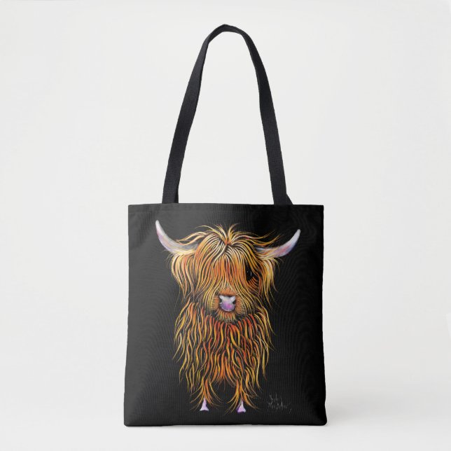 HiGHLaND CoW PRiNT SCoTiSH ' HuMPHReY ' ToTe BaG (Vorderseite)