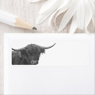 Highland Cow Return Address Labels