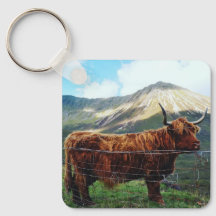Highland Cow Schlüsselanhänger - Schottische Tierw