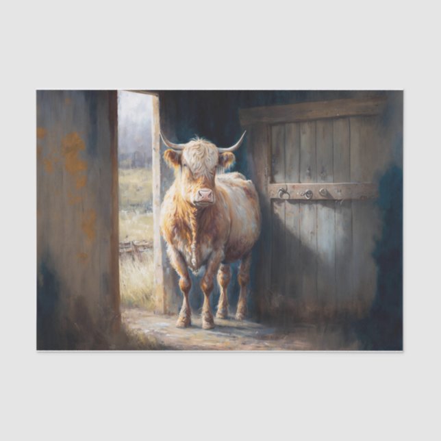 Highland Cow Seidenpapier (Vorderseite)