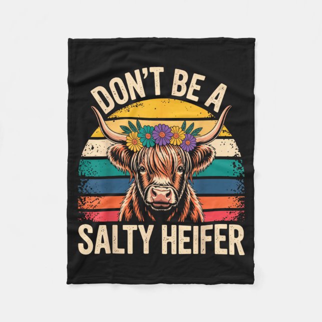 Highland Cow Shirt Funny Men Women  Fleecedecke (Vorderseite)