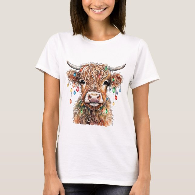 Highland Cow T Shirt (Vorderseite)