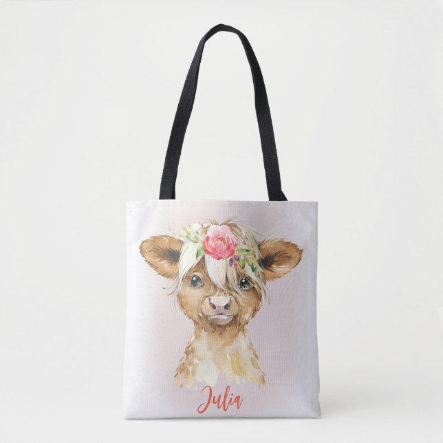 Highland Cow Tote Bag (Vorderseite)