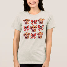 Highland Cow und Christmas Coquette Bow