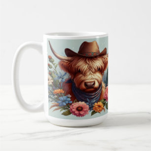 Highland Cow Wear Cowboy Hat Kaffeetasse
