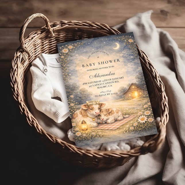 Highland-Cow-Weide-Baby-Shower Einladung (Von Creator hochgeladen)