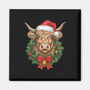 Highland Cow Weihnachten Weihnachten Weihnachtsbau Magnet