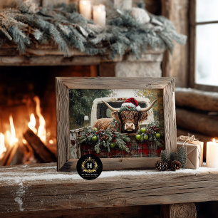 Highland Cow Weihnachtsmöbel Decoupage Seidenpapier