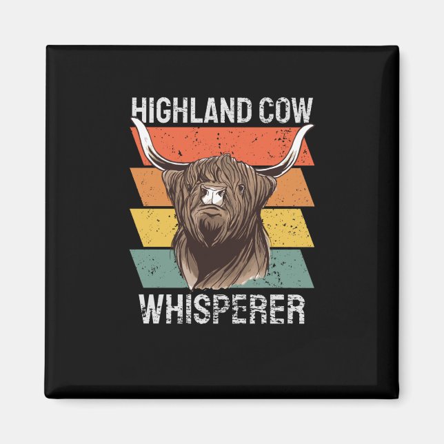 Highland Cow Whisperer Magnet (Vorne)