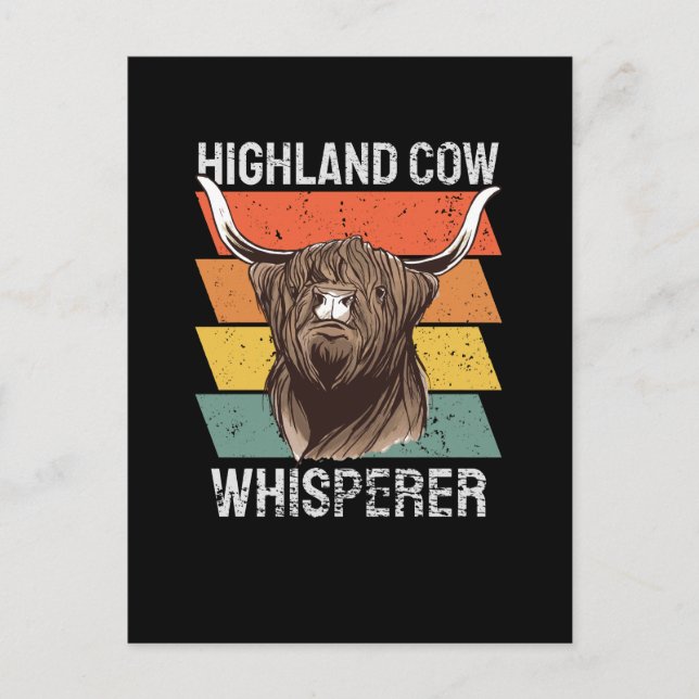 Highland Cow Whisperer Postkarte (Vorderseite)