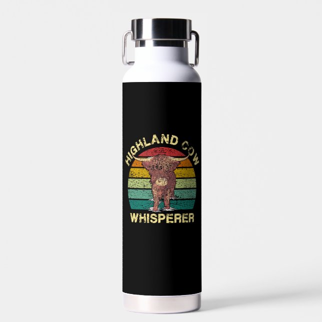 Highland Cow Whisperer Trinkflasche (Vorne)