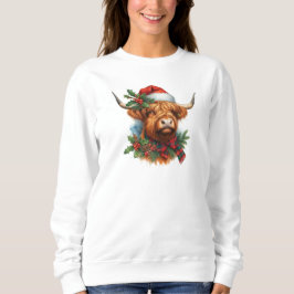 Highland Cow Women's Christmas Sweatshirt