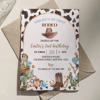 Highland Cowboy 2. Geburtstags-Party Einladung