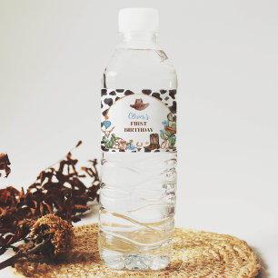 Highland Cowboy Birthday Water Flasche Label Wasserflaschenetikett