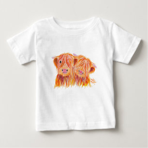Highland Cows 'Buddies' von Shirley MacArthur Baby T-shirt