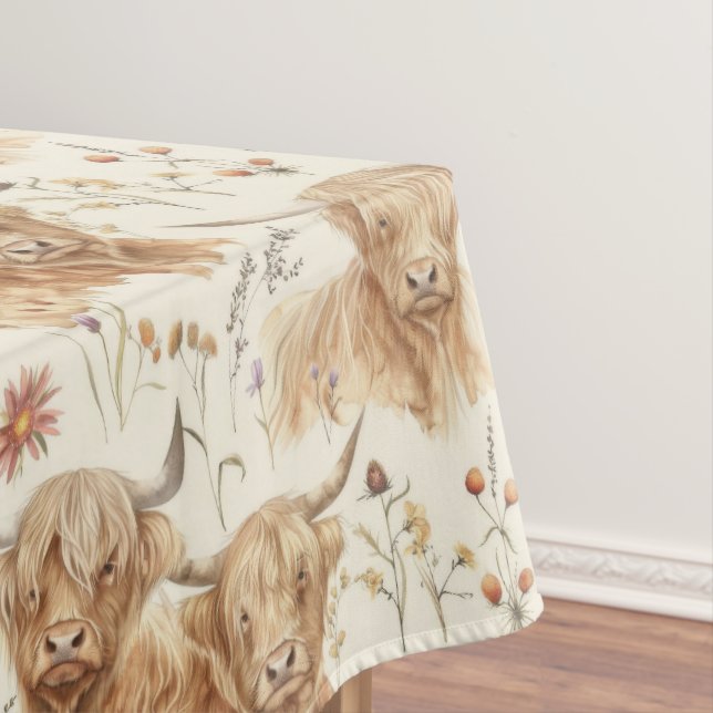 Highland Cows  Tischdecke (Beispiel)