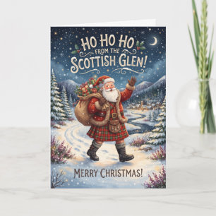 Highland-Cuh Schottische Glen-Weihnachtskarte Karte