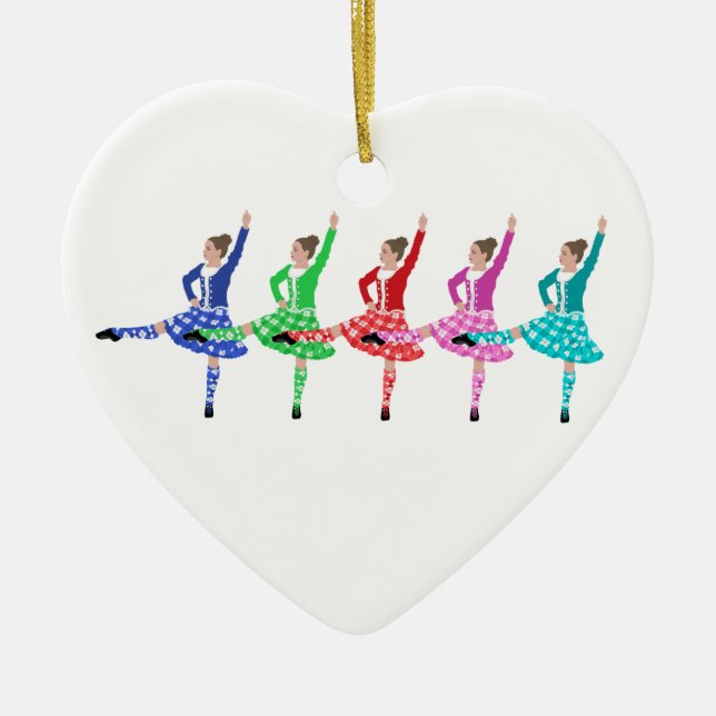 Highland Dance Line Keramik Ornament (Vorne)