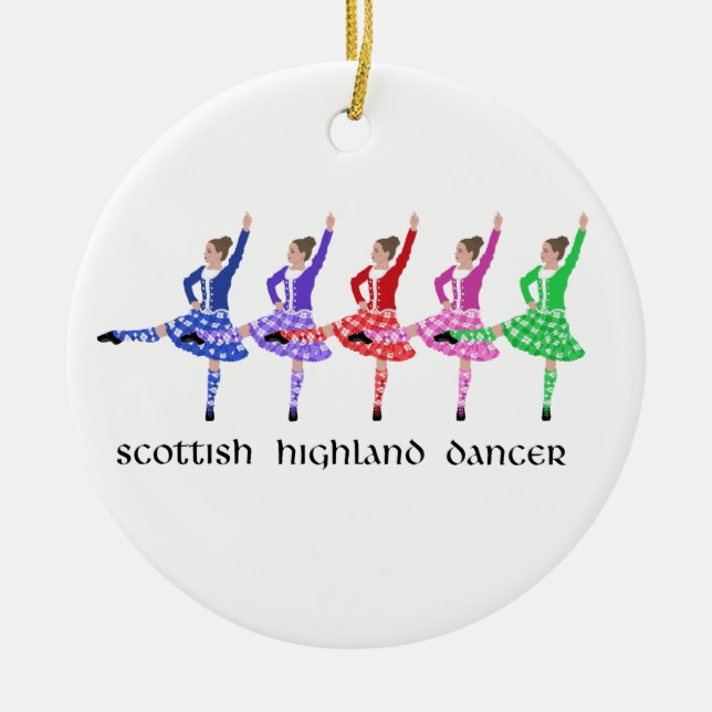 Highland Dance Line Keramikornament (Vorne)