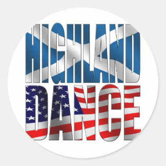 Highland Dance Runder Aufkleber
