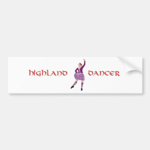 Highland Dancer Pink Aboyne Autoaufkleber