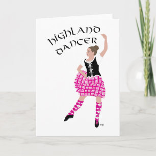Highland Dancer Pink Karte