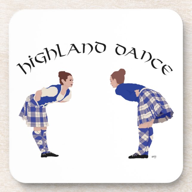 Highland Dancers Bow Untersetzer (Vorderseite)