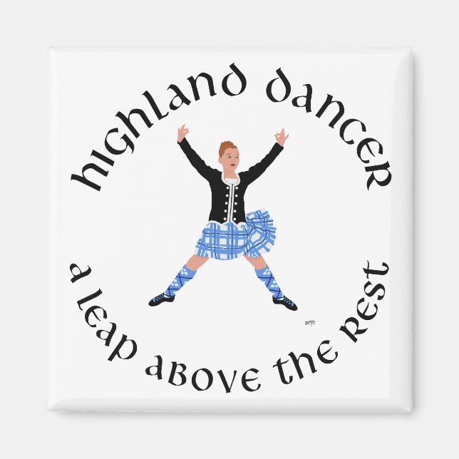 Highland Dancers - ein Sprung über die Erholung Magnet (Vorne)