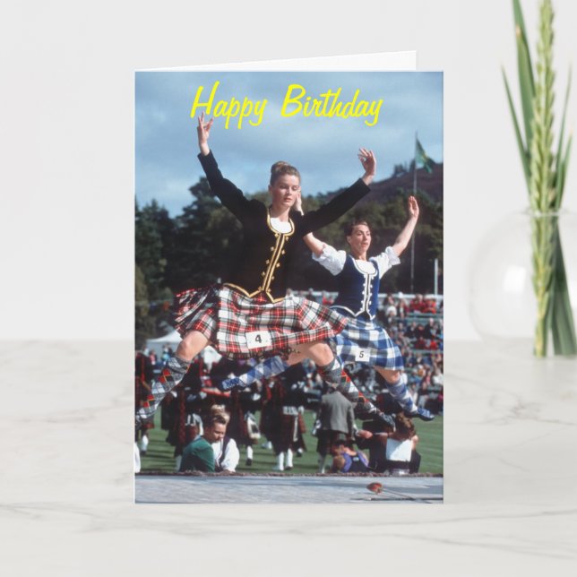 Highland Dancing Karte (Vorderseite)