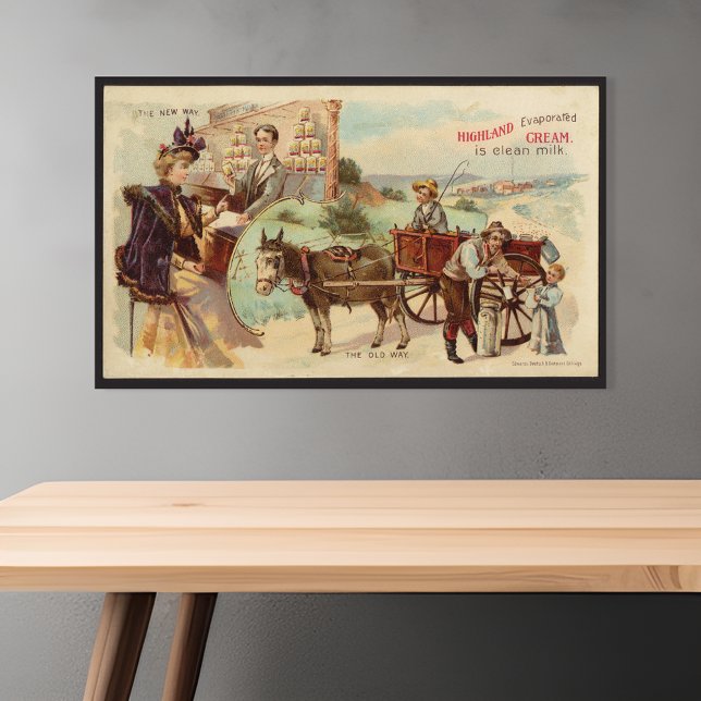 Highland Evaporated Cream Vintage-Werbung Poster (Von Creator hochgeladen)