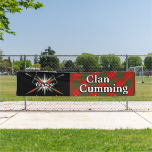 Highland Festival Clan Cumming Red Tartan Zent Banner