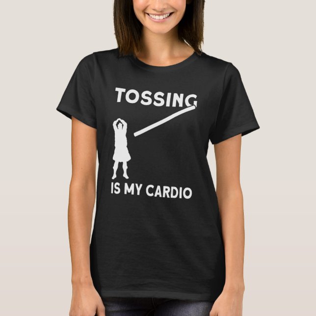 Highland Games Caber Toss Heavy Athlete  Scottish  T-Shirt (Vorderseite)