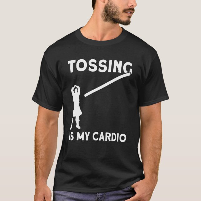 Highland Games Caber Toss Heavy Athlete  Scottish  T-Shirt (Vorderseite)
