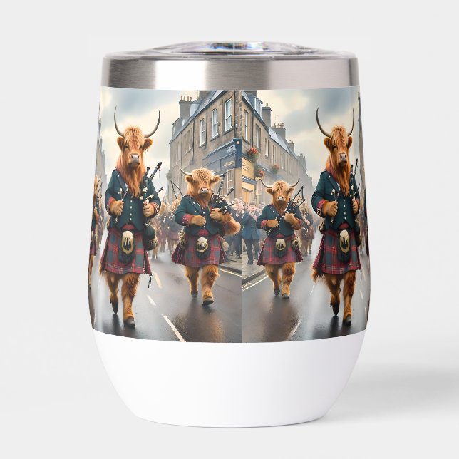 Highland Harmony: Bagpipe Highland Cow Band (Vorderseite)