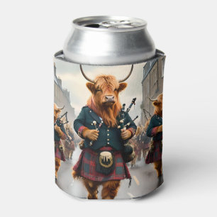 Highland Harmony: Bagpipe Highland Cow Band Dosenkühler