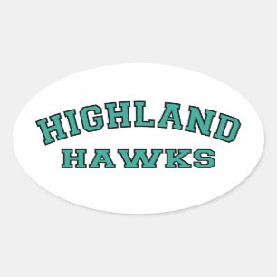 Highland Hawks Ovaler Aufkleber