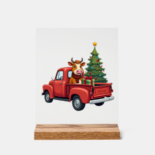 Highland-Kuh auf dem Bauernhof des LKW-Farmers Wei Acrylschild