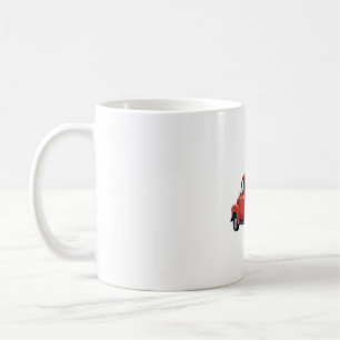 Highland-Kuh auf LKW-Bauernhof-Landwirt-Weihnachts Kaffeetasse