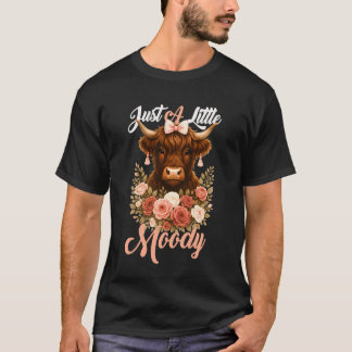 Highland-Kuh einfach eine kleine launische Blume l T-Shirt