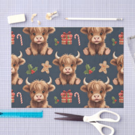 Highland-Kuh Festive Santa Weihnachten Seidenpapier