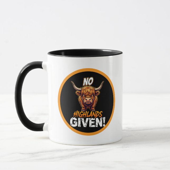 Highland-Kuh Keine Highlands Geschenkt Lustig Sark Tasse (Links)