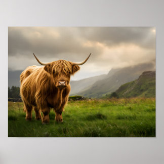 Highland-Kuh liebt dich Poster
