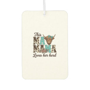 Highland-Kuh-Mama-Liebt-Ihr-Herd-Shirt-Design Autolufterfrischer