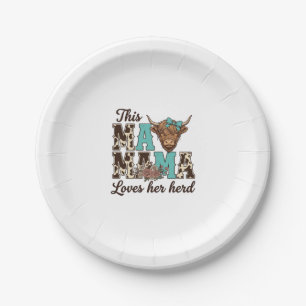 Highland-Kuh-Mama-Liebt-Ihr-Herd-Shirt-Design Pappteller