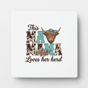Highland-Kuh-Mama-Liebt-Ihr-Herde-Shirt-Design Fotoplatte