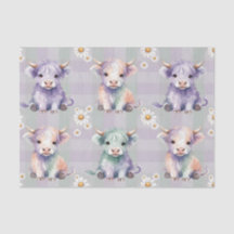 Highland-Kuh-Oster-Daisy-Blumen-Pastell