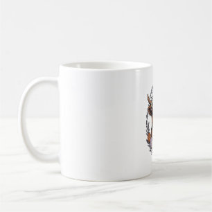 Highland-Kuh-Ostern Vintage-Blumen-Ei-Kunst Kaffeetasse