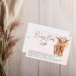 Highland Kuh Pink Baby Duschbücher Baby Einladung