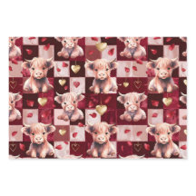 Highland-Kuh Ruby-Red Golden-Heart-Teen-Geschenk